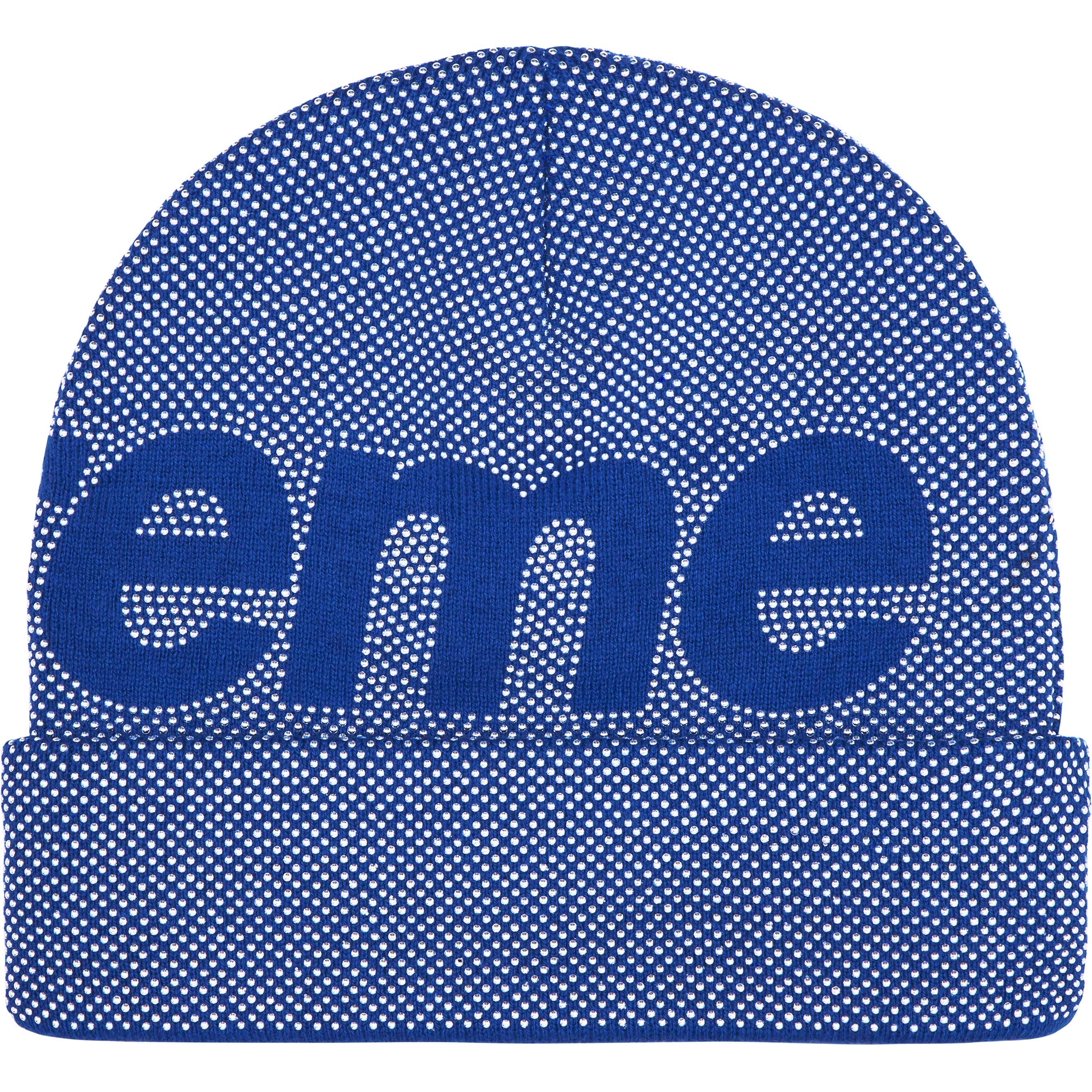 Supreme Studded Knockout Big Logo Beanie (FW25) - Royal - $48