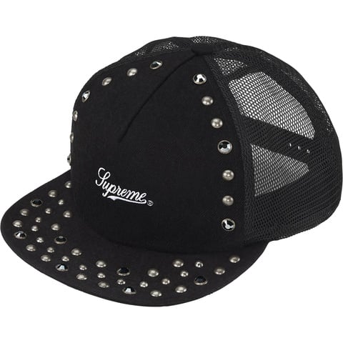 Supreme Supreme®/b.b. Simon® Studded Mesh Back 5-Panel - Black