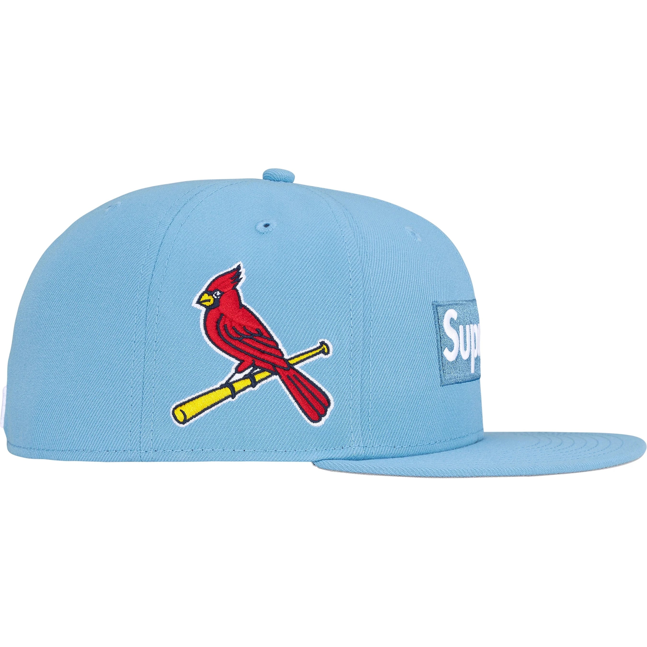 Supreme Supreme MLB Teams Box Logo New Era (FW25) - Light Blue - St. Louis Cardinals - $68