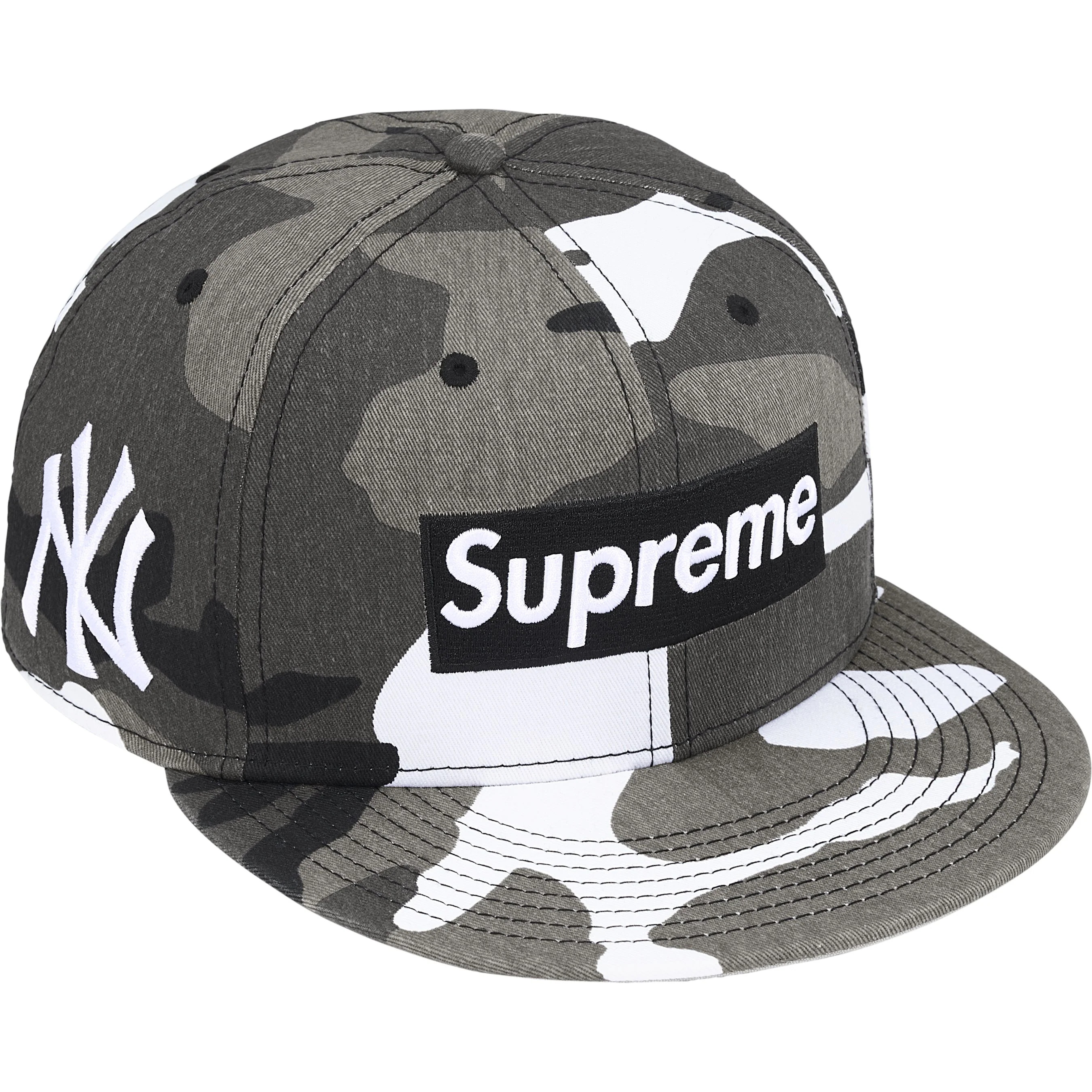 Supreme Supreme MLB Teams Box Logo New Era (FW25) - Snow Camo - New York Yankees - $68