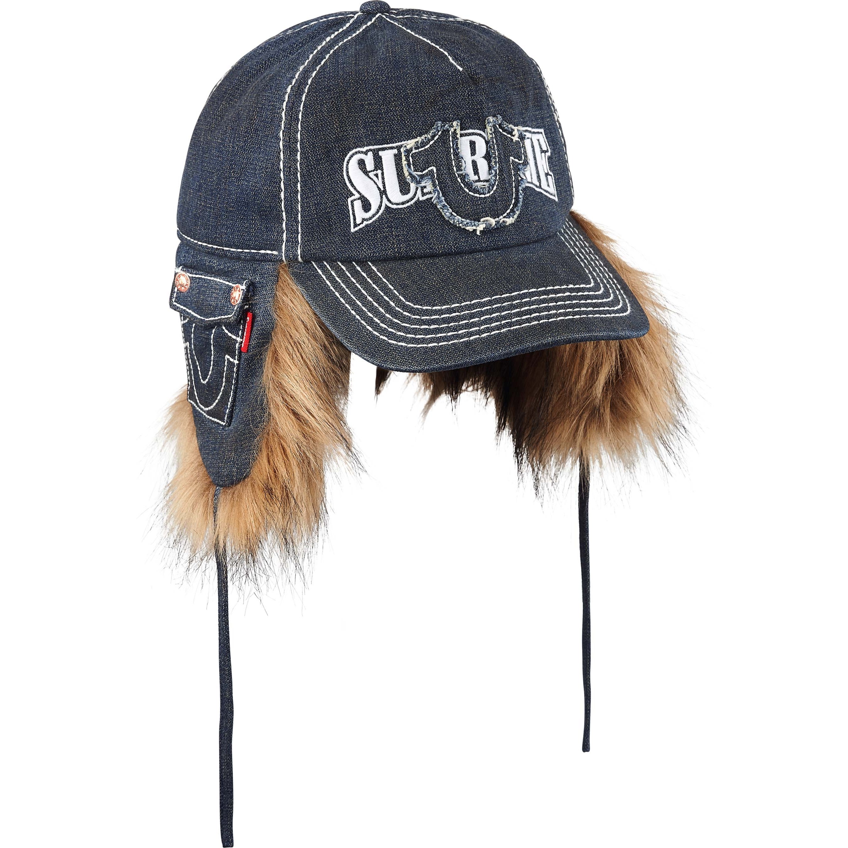 Supreme Supreme True Religion Earflap 5-Panel (FW25) - Dirty Indigo - $98