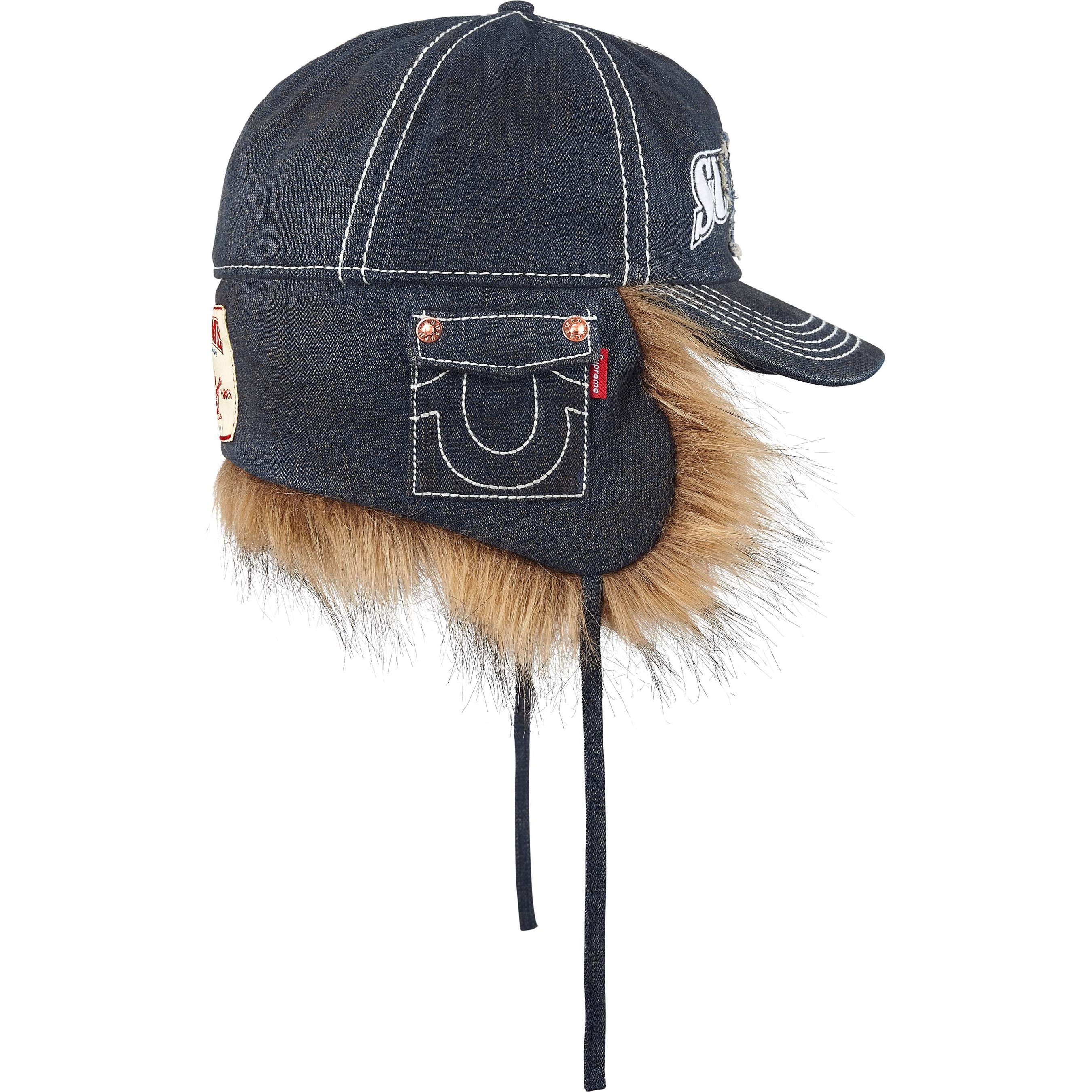 Supreme Supreme True Religion Earflap 5-Panel (FW25) - Dirty Indigo - $98