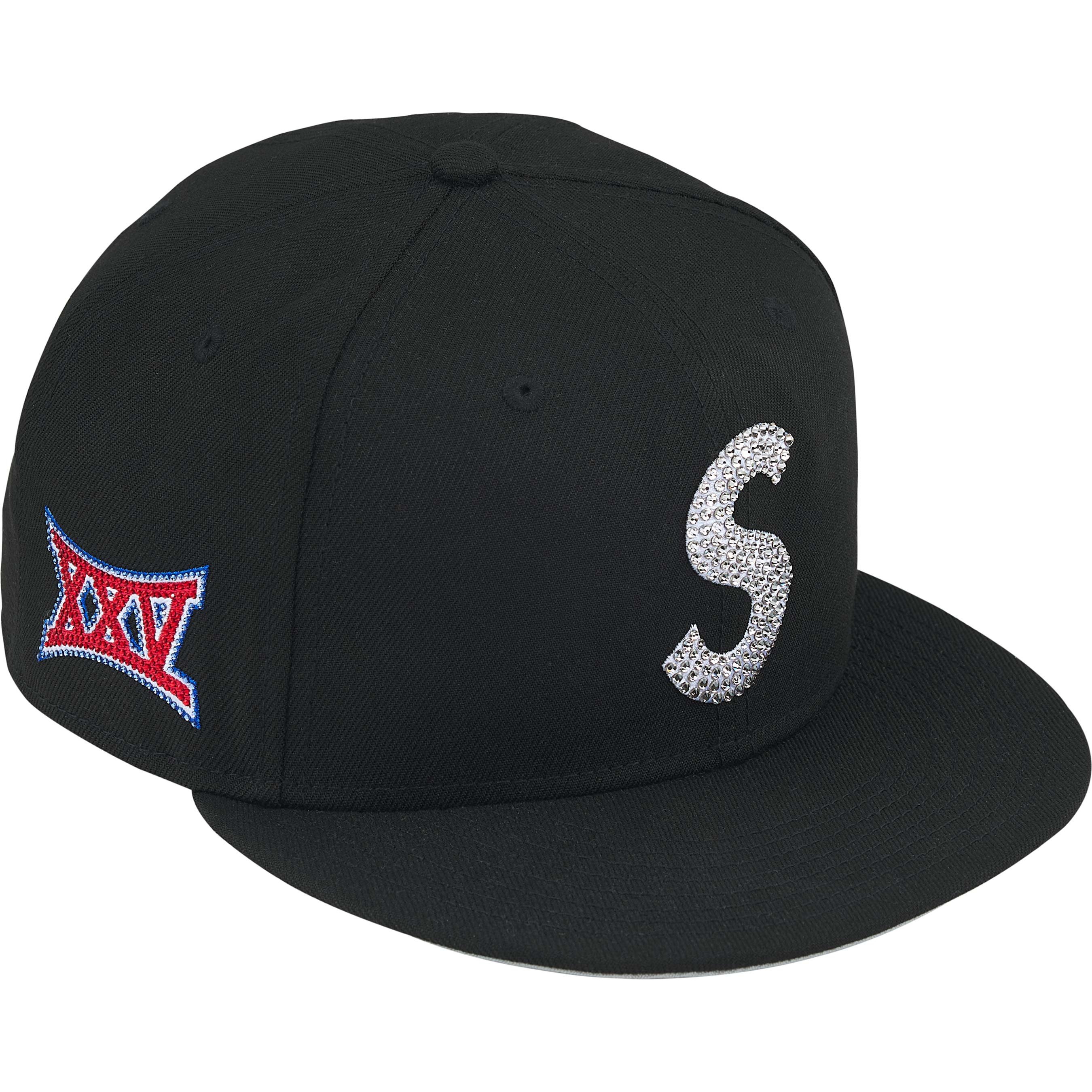 Supreme Swarovski S Logo New Era (FW25) - Black - $198