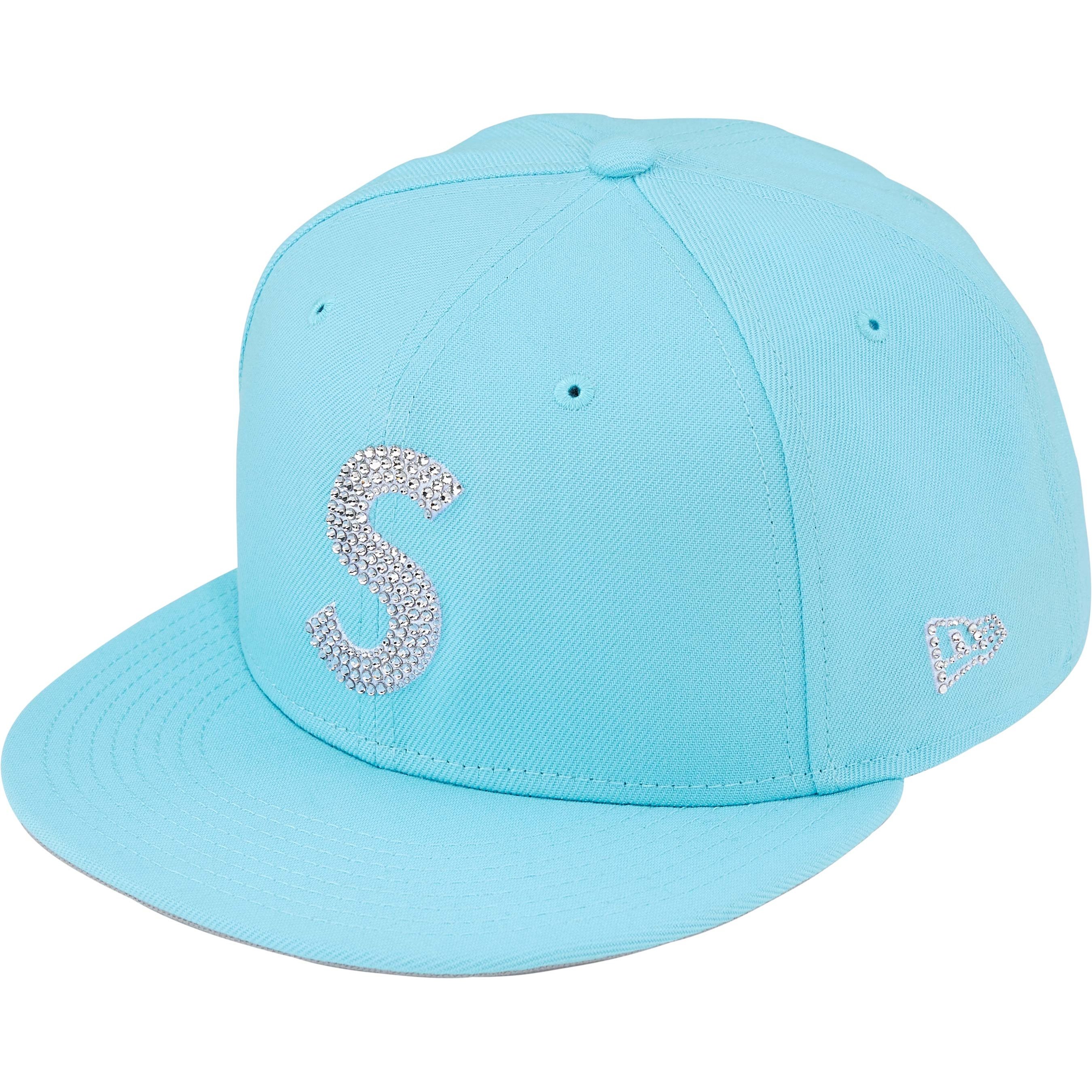 Supreme Swarovski S Logo New Era (FW25) - Light Blue - $198