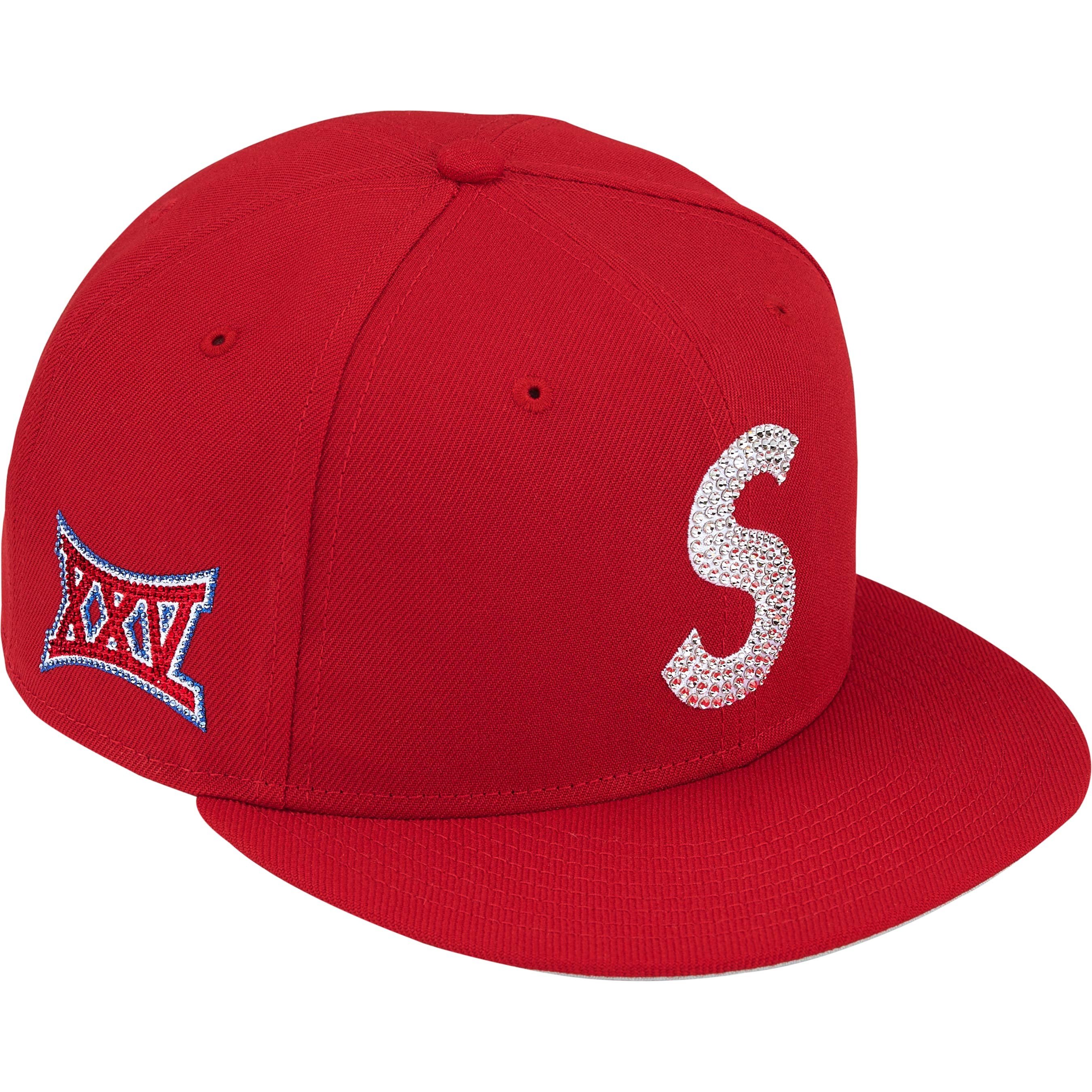 Supreme Swarovski S Logo New Era (FW25) - Red - $198