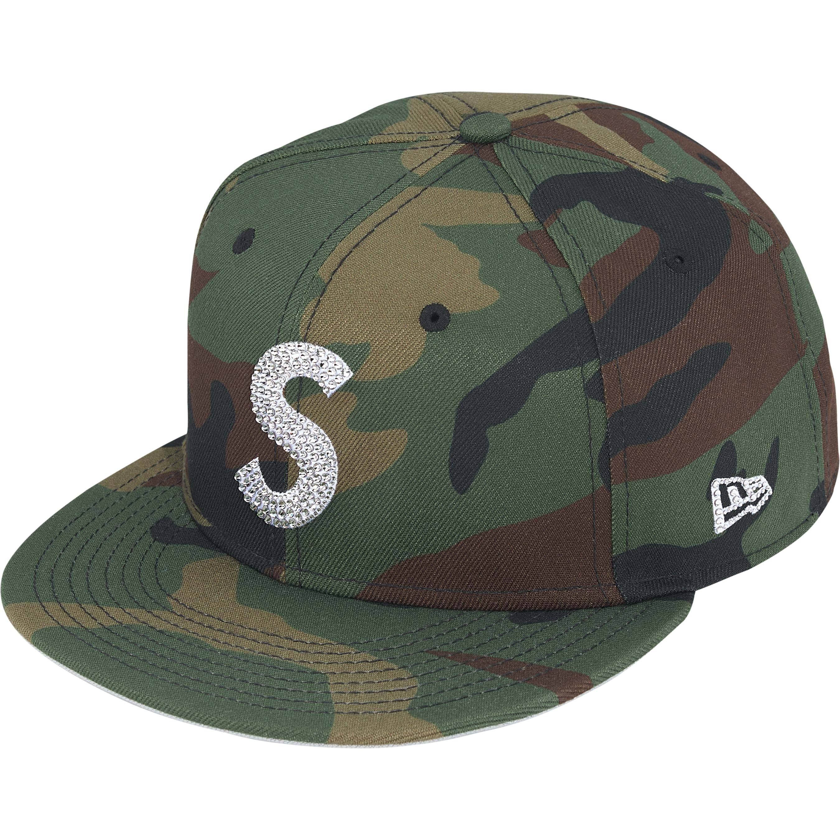 Supreme Swarovski S Logo New Era (FW25) - Woodland Camo - $198