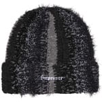 Supreme Tinsel Stripe Beanie (FW25) - Black