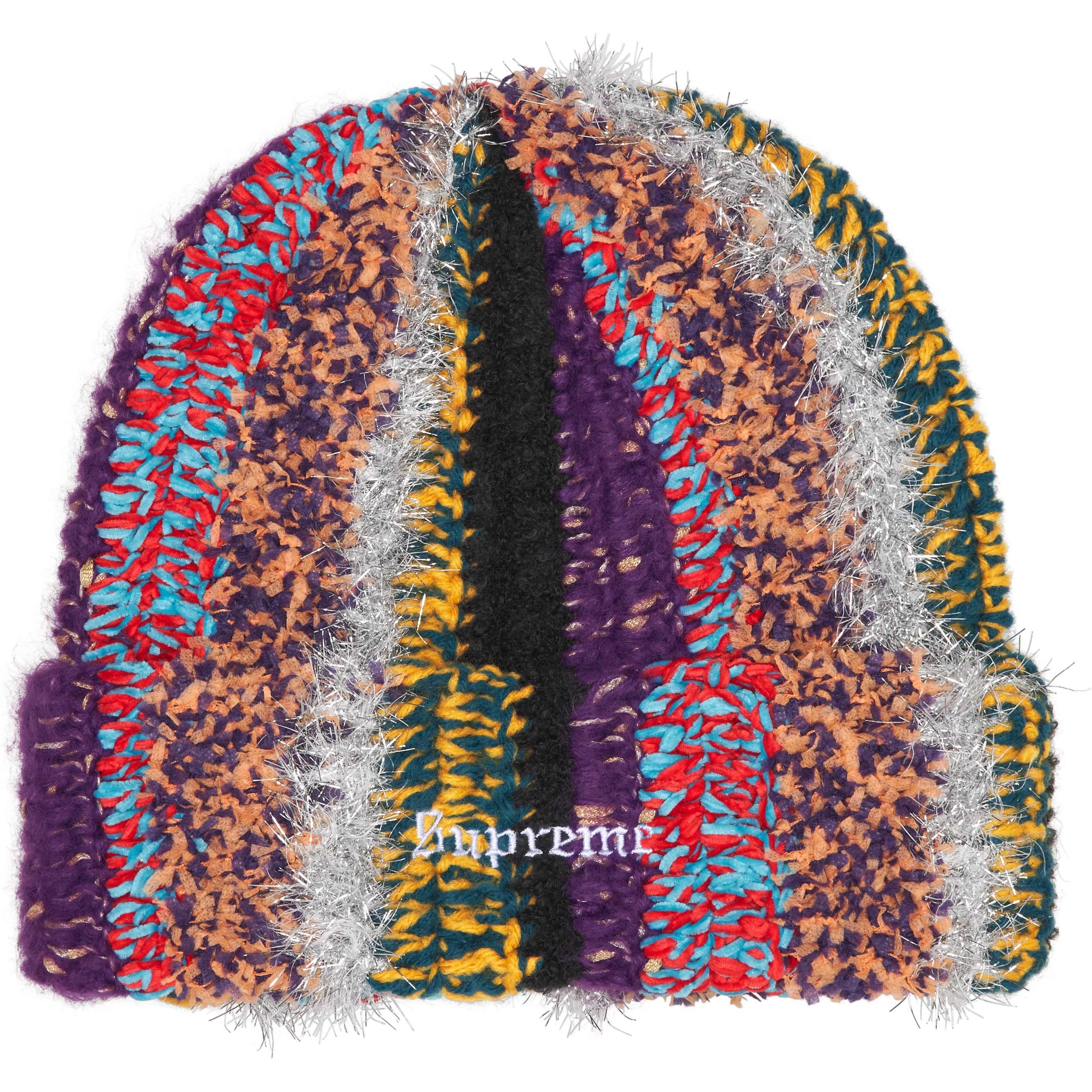 Supreme Tinsel Stripe Beanie (FW25) - Multicolor - $78