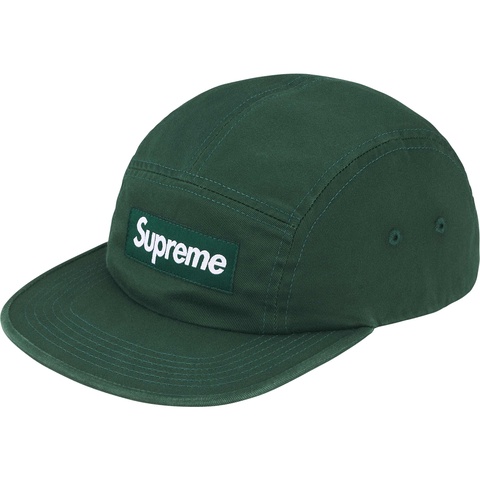 帽子 Supreme Washed Chino Twill Camp Cap Pine Washed Chino Twill Camp Cap - fall/winter 2025 - Supreme