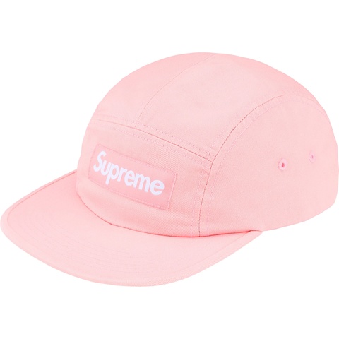 Supreme Washed Chino Twill Camp Cap - Pink