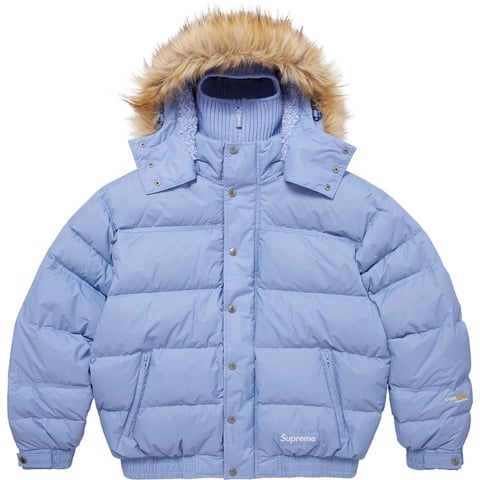 Supreme Facemask 700-Fill Down Puffer Jacket - Light Blue