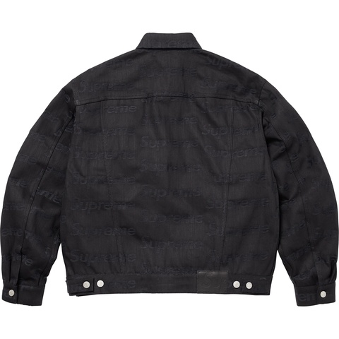 Jacquard Logos Denim Trucker Jacket - Supreme