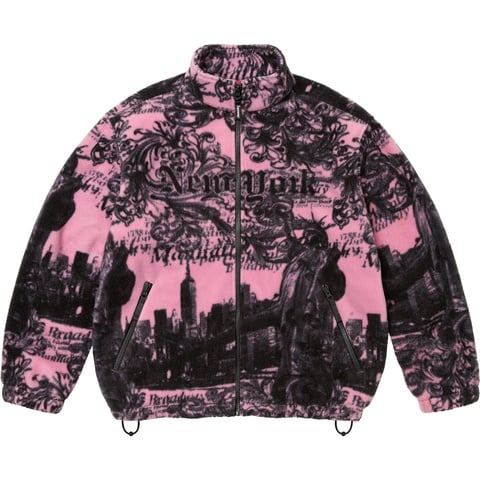 Supreme New York Fleece Jacket - Pink
