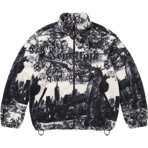 Supreme New York Fleece Jacket - White