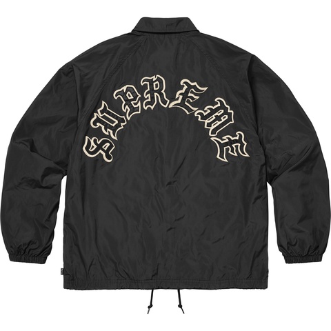 Supreme Old English Arc Coaches Jacket - Black