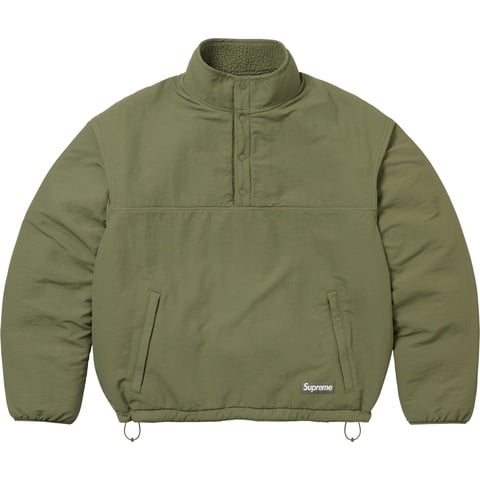 Supreme Polartec® Shearling Reversible Pullover - Olive