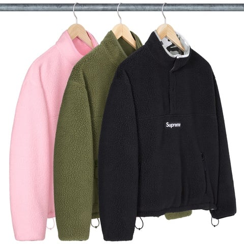 supreme リバーシブル　ボアフリース Polartec® Shearling Reversible Pullover - Supreme