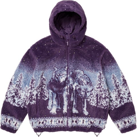 Supreme Supreme®/b.b. Simon Reversible Hooded Fleece Jacket - Purple