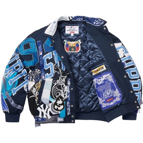 K*k様 激レア Supreme スタジャン ジャケット ブルゾン ネイビー グ Supreme®/Jeff Hamilton New York Yankees™ Varsity Jacket - Supreme