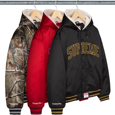 Supreme®/Mitchell & Ness® Lined Hooded S Supreme®/Mitchell & Ness® Lined Hooded Satin Varsity Jacket - Supreme