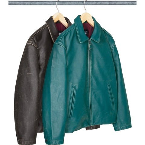 Supreme [max］Supreme/Schott Schott US - FW25 - Men's Teal (FW25) Jacket Racer Leather ジャケット・アウター