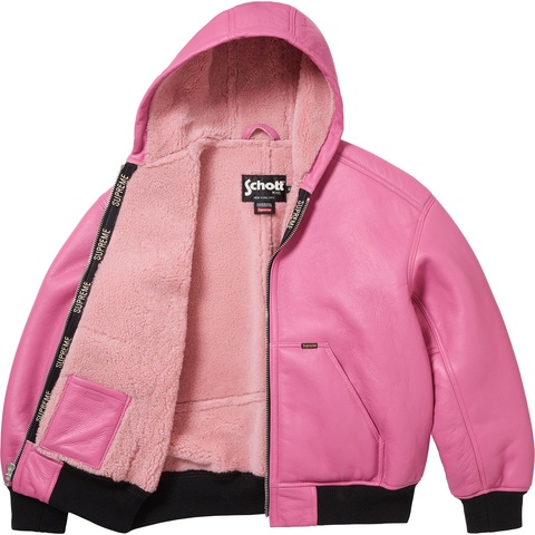 Supreme®/Schott® Shearling Hooded Work Jacket - Supreme