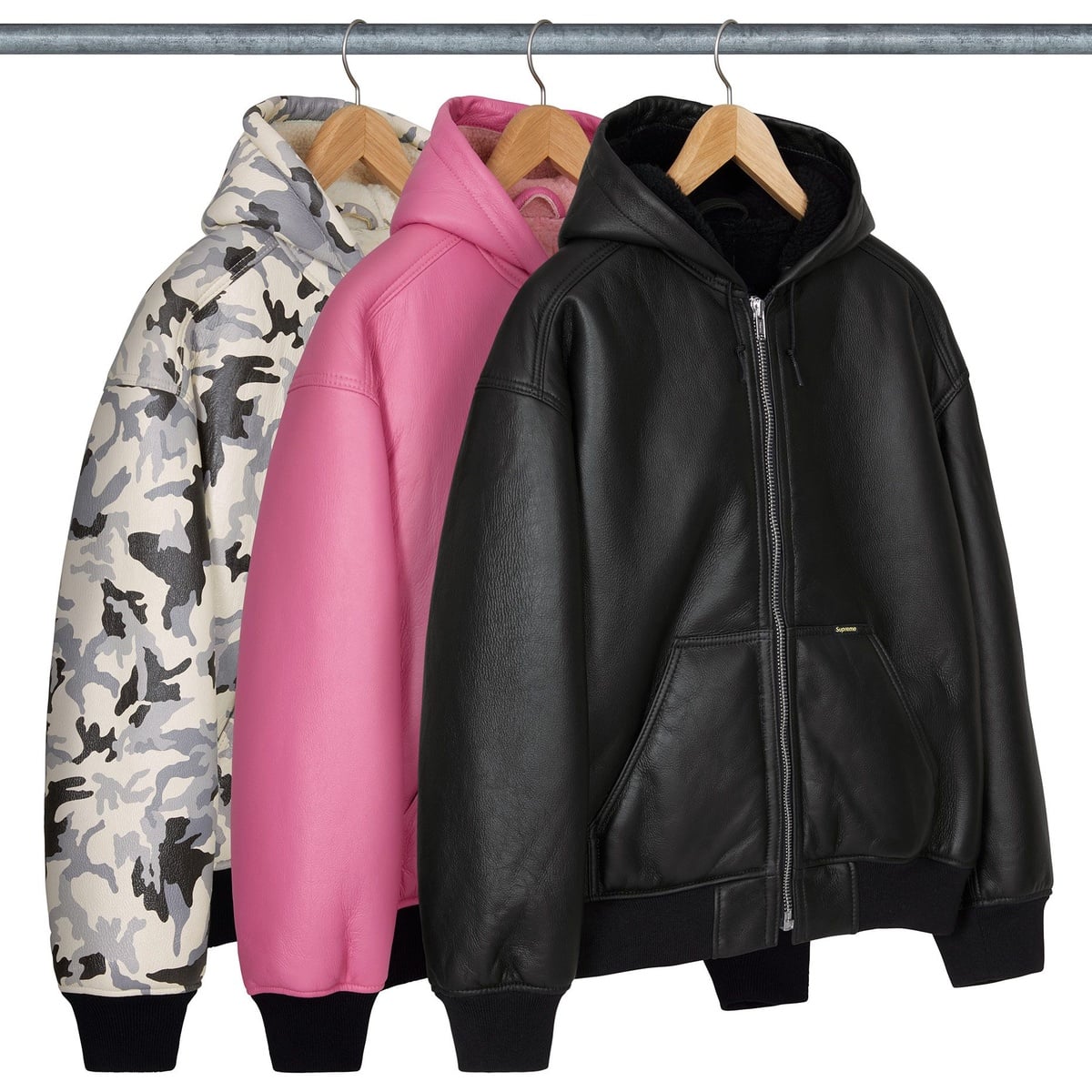 Supreme®/Schott® Shearling Hooded Work Jacket - SupremeCommunity