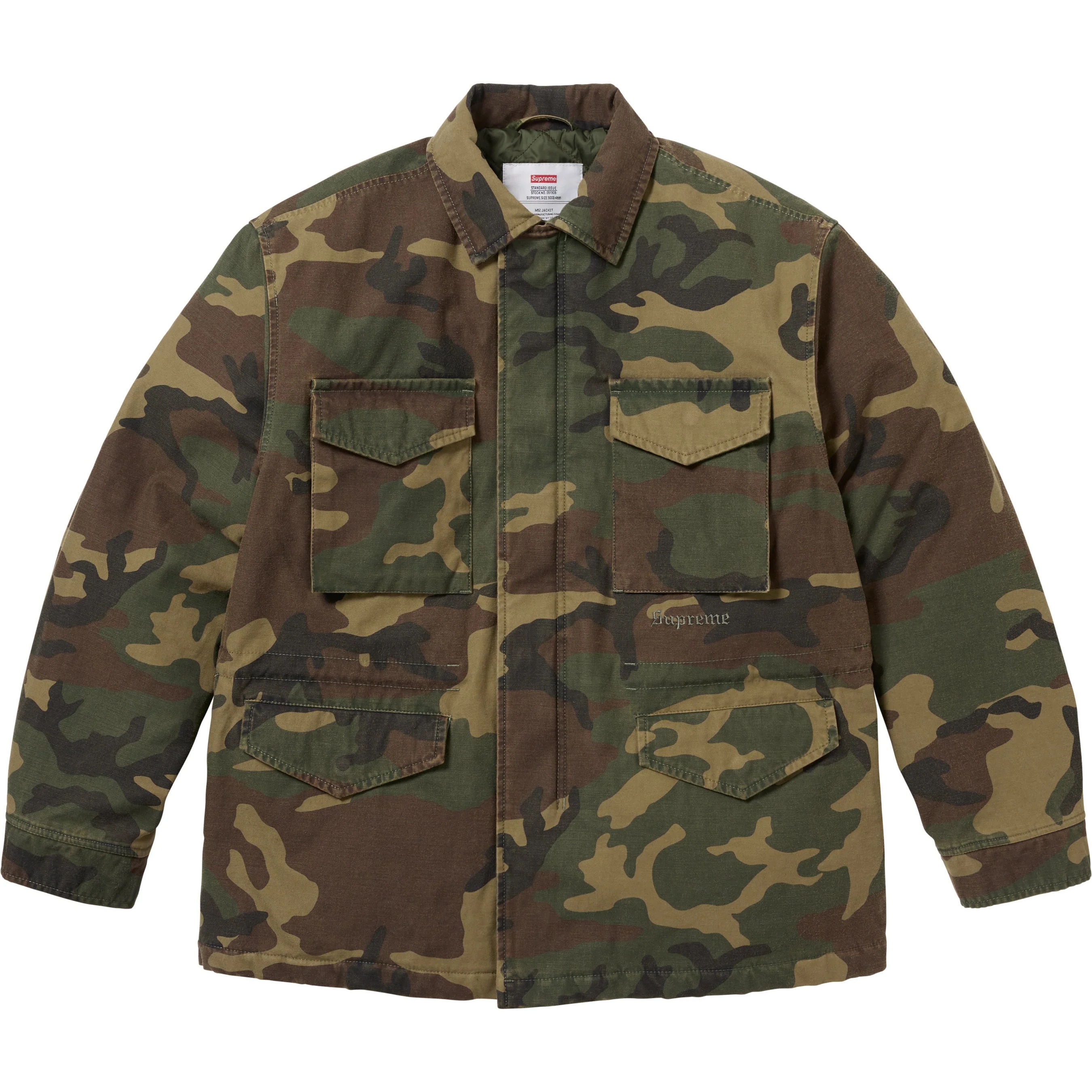 Supreme AOI Cross M52 Jacket (FW25) - Woodland Camo - $398