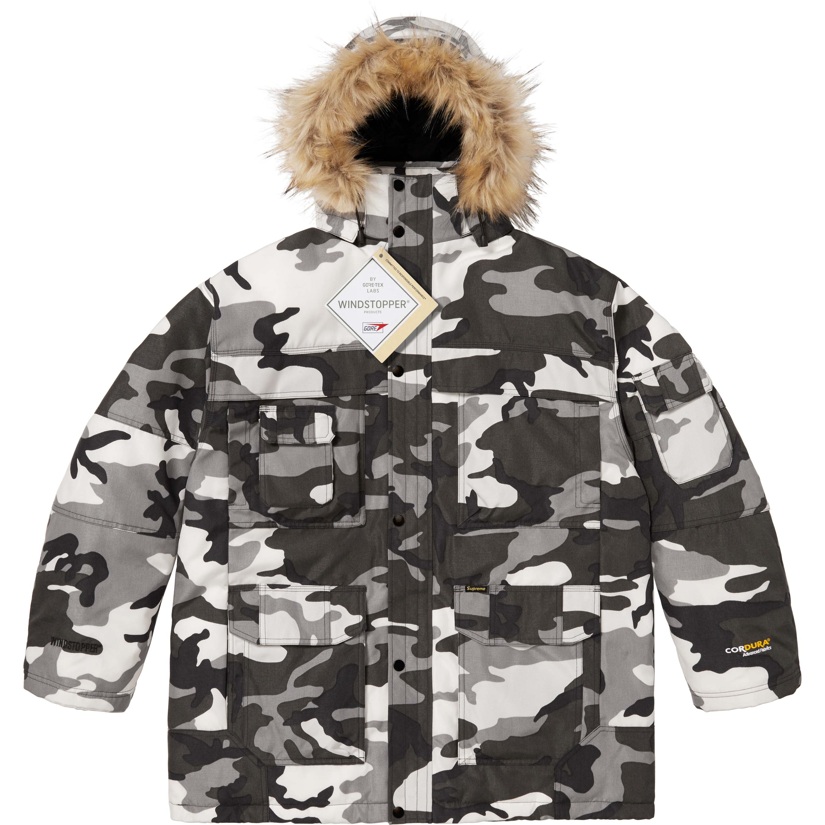Supreme Cordura Snorkel Coat (FW25) - Snow Camo - $598