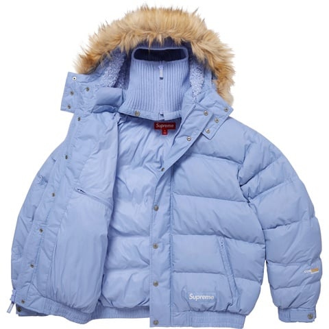 Supreme Facemask 700-Fill Down Puffer Jacket - Light Blue