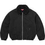 Supreme Faux Shearling Lined Bomber Jacket (FW25) - Black