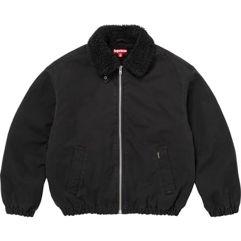 Supreme Cold Weather Bomber M ブラック Faux Shearling Lined Bomber Jacket - Supreme