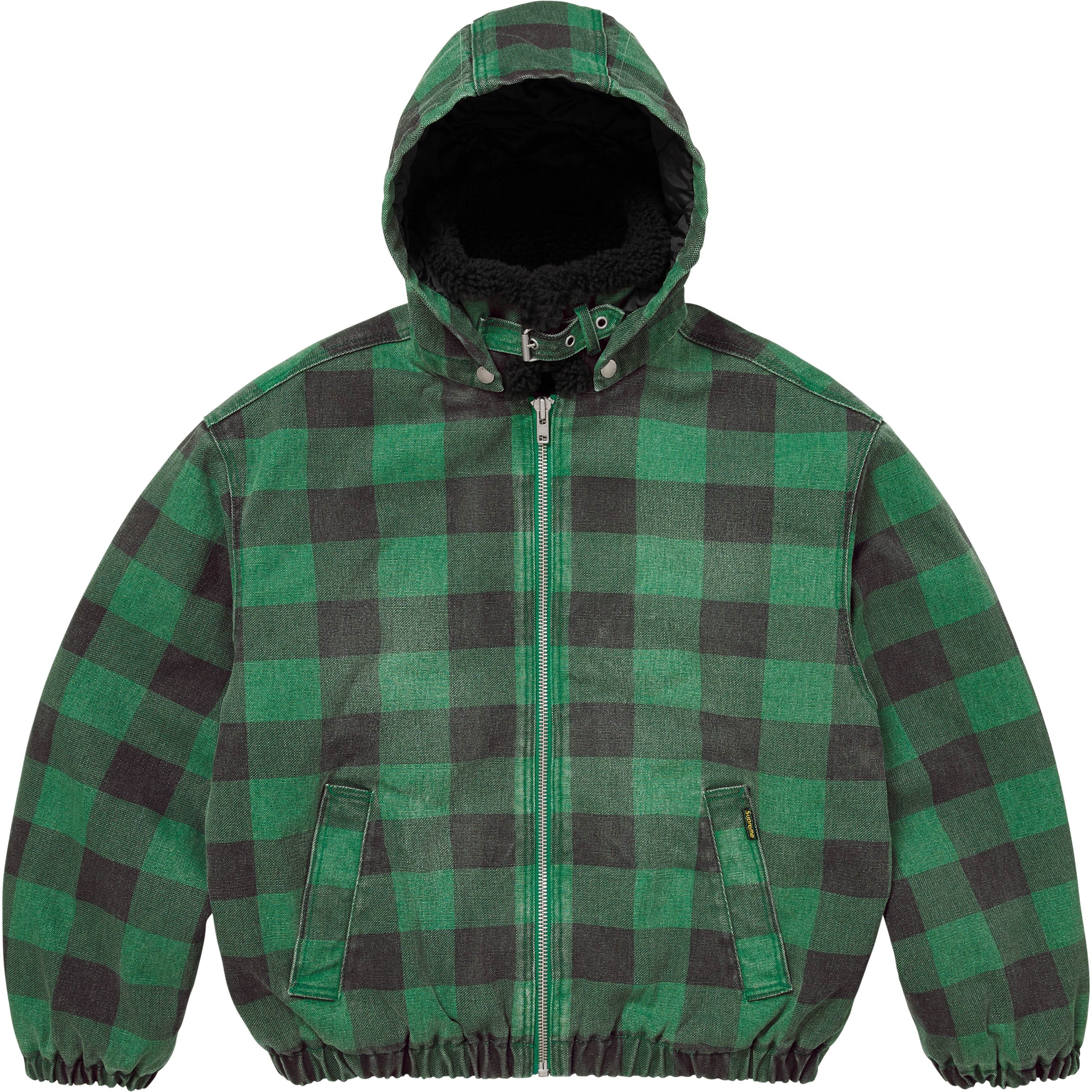 Supreme Faux Shearling Lined Bomber Jacket (FW25) - Plaid - $268