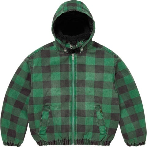Supreme Faux Shearling Lined Bomber Jacket - Plaid