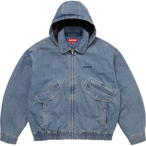 Supreme Hooded Utility Jacket - Denim