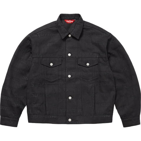 ジャケット・アウター Jacquard Logos Denim Trucker Jacket Jacquard Logos Denim Trucker Jacket - Supreme