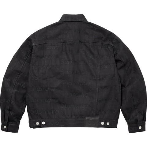 ジャケット・アウター Supreme Jacquard Logos Denim Trucker Jacquard Logos Denim Trucker Jacket - Supreme