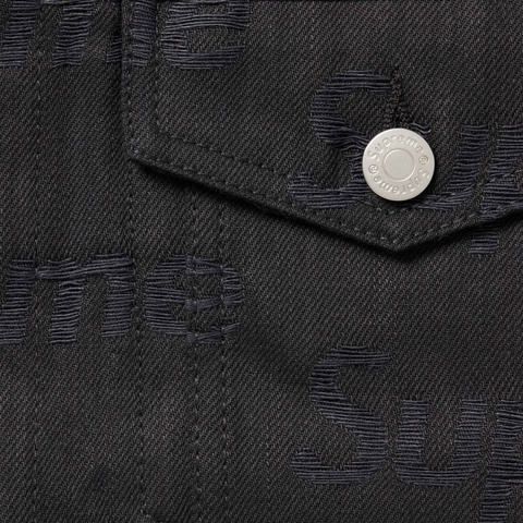 Jacquard Logos Denim Trucker Jacket - Supreme