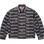 Supreme Jacquard Logos Denim Trucker Jacket (FW25) - Rigid Indigo