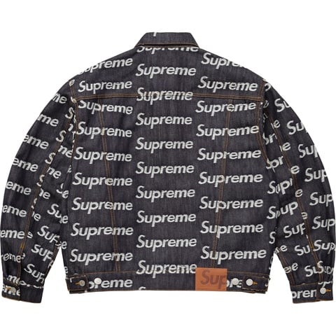 Jacquard Logos Denim Trucker Jacket - Supreme