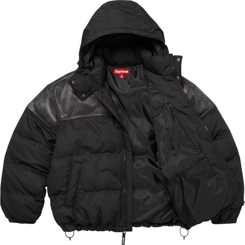 Leather Yoke Puffer Jacket - fall/winter 2025 - Supreme