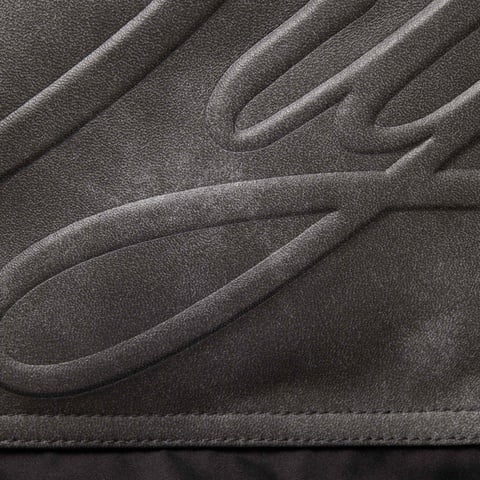 Supreme Leather Yoke Puffer Jacket - Black