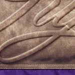 Supreme Leather Yoke Puffer Jacket (FW25) - Purple