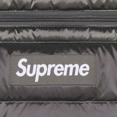 Supreme Micro Down Half Zip Hooded Pullover - Silver