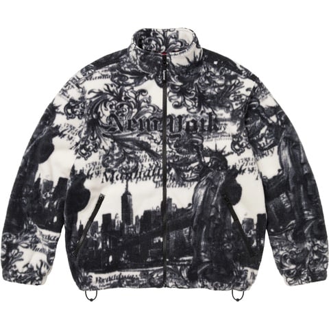 Supreme New York Fleece Jacket - White