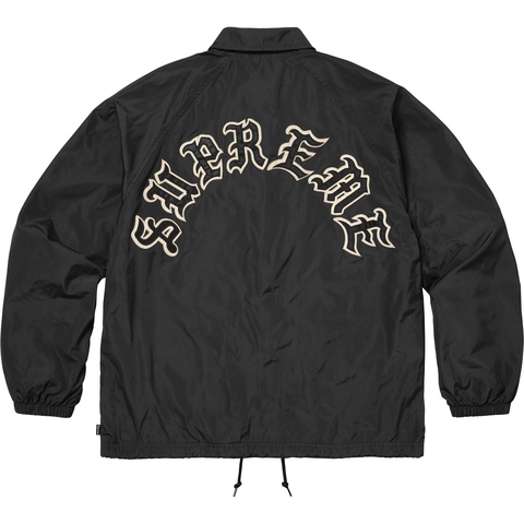 Supreme Old English Arc Coaches Jacket - Black