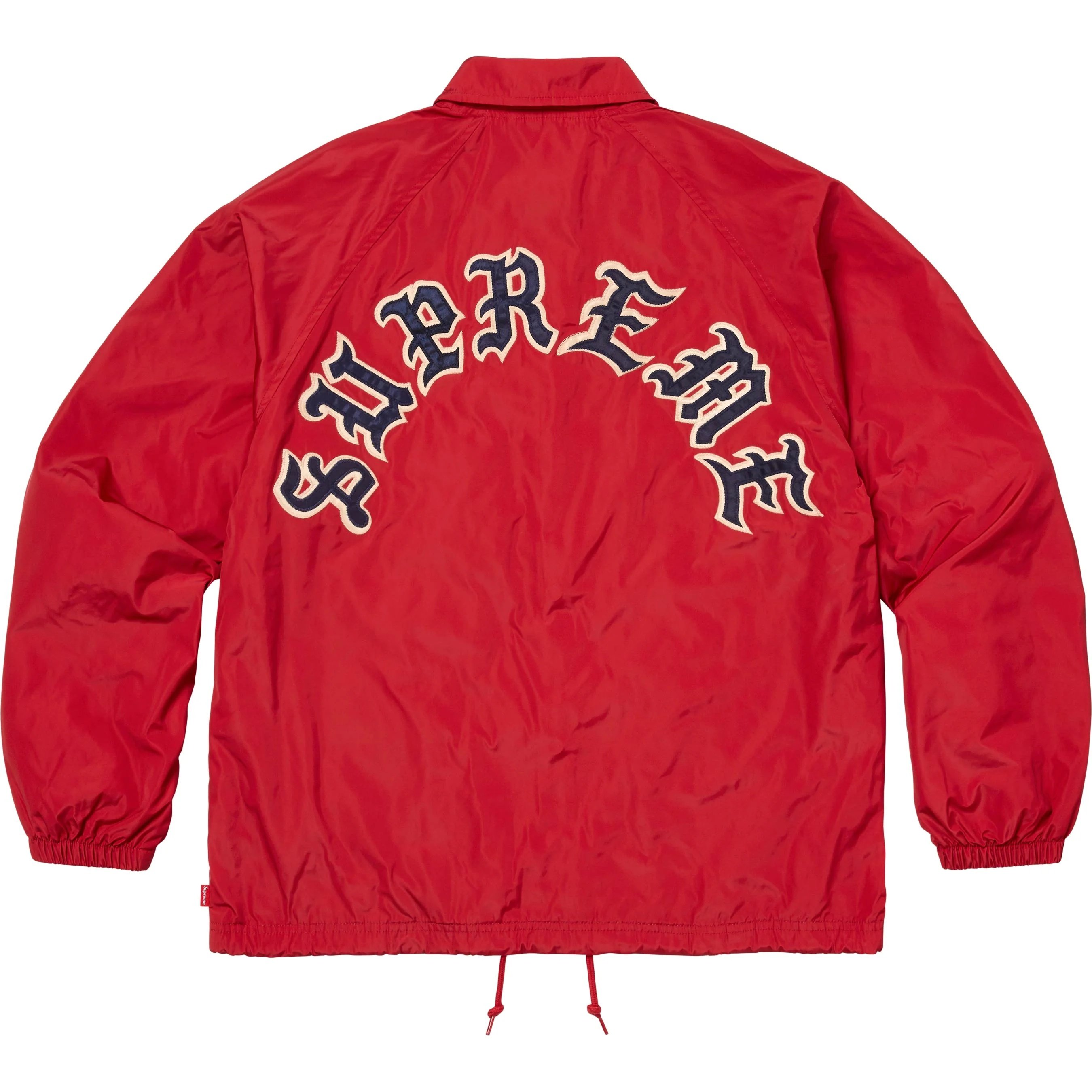 Supreme Old English Arc Coaches Jacket (FW25) - Red - $158