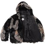 Supreme Patchwork WINDSTOPPER Hooded Faux Fur Jacket (FW25) - Black