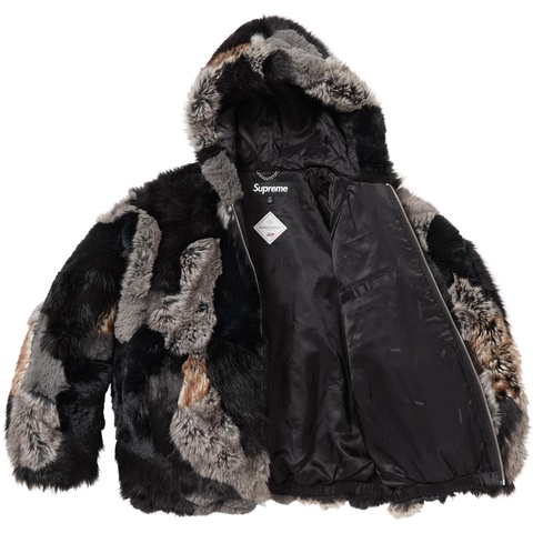 Patchwork WINDSTOPPER® Hooded Faux Fur Jacket - SupremeCommunity