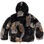 Supreme Patchwork WINDSTOPPER Hooded Faux Fur Jacket (FW25) - Black
